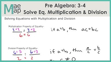 PreAlgebra: 3-4 Solving Equations with Multiplication and Division