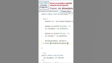 Program 105 | Use of throw keyword in Java #Shorts #java #coding #programming