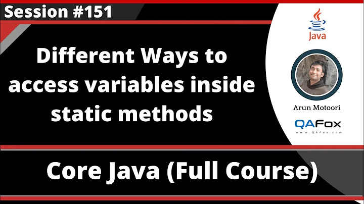 Java - Part 251 - Different ways of accessing variables inside static methods