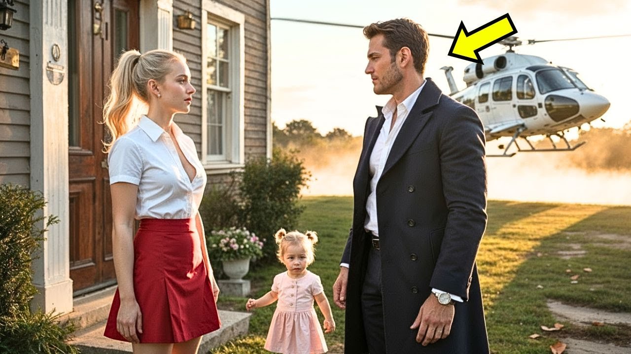 Samotna matka kupiła kawę obcemu — rano helikopter wylądował przy jej domu!