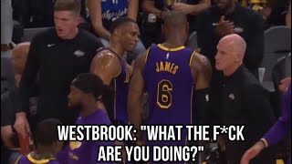 *FULL CAPTIONS* Russell Westbrook Gets HEATED With LeBron James After Bad Play!