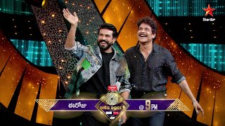 Megapowerstar #RamCharan on the BIGG stage..More to come!! #BiggBossTelugu5 today @ 9 PM on #StarMaa