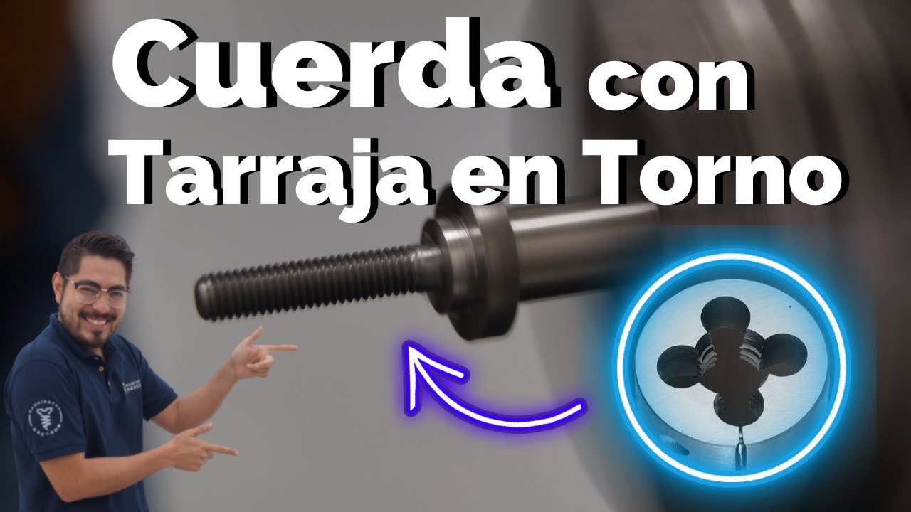CUERDA EN TORNO CON TARRAJA #design #mechanic #engineering