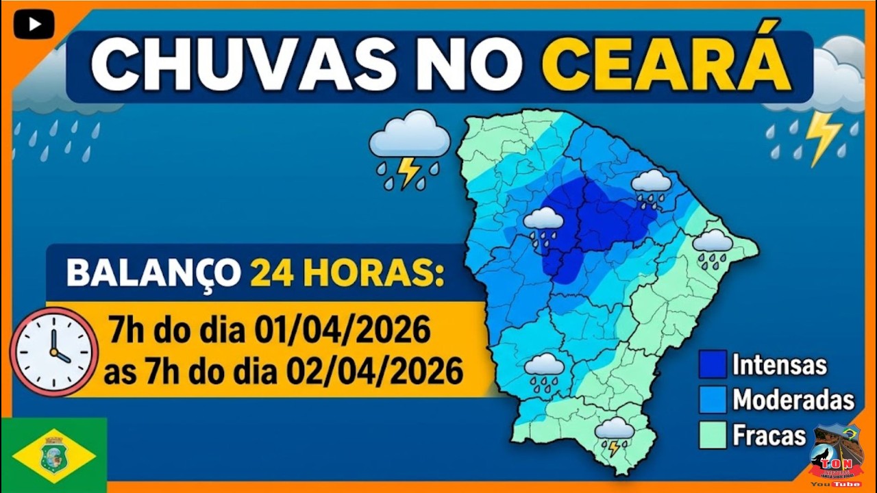 CHUVAS NO  CEARA   CIDADE POR CIDADE  Atualizado 02 04 2026