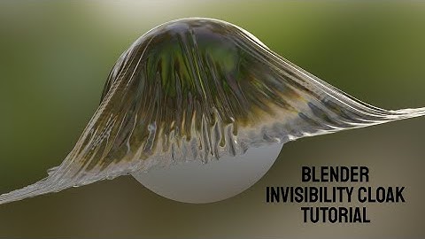 Blender Invisibility cloak tutorial