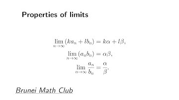 Properties of limits (of sequences)