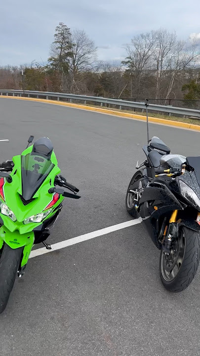 Ninja ZX4RR vs Yamaha R6 rev battle 🔥 who wins?