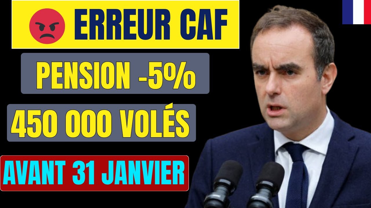 17 janvier 2026 : Retraités modestes, erreur CAF = pension amputée de 5 % ? 😡
