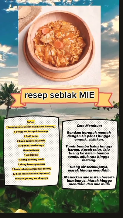 RESEP SEBLAK MIE #shorts