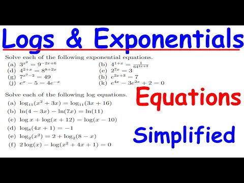 Solving Exponential and Logarithmic Equations - YouTube