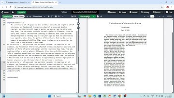 How to create Unbalanced Multiple Columns in LaTeX overleaf | overleaf Latex