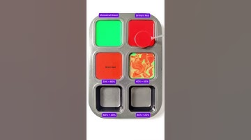 Create 4 colors from 2 colors : Monastral Green + Brilliant Red #asmr #mix #mixing #satisfying