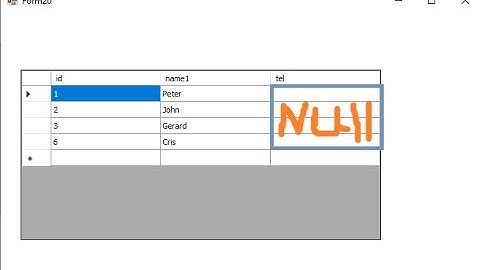 Programming in Visual Basic.net: : Retrieve only null values from database in datagridview -VB.net