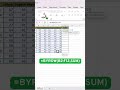 BYROW Sum in Excel Explained  #excel #spreadsheetmagic #excelreels