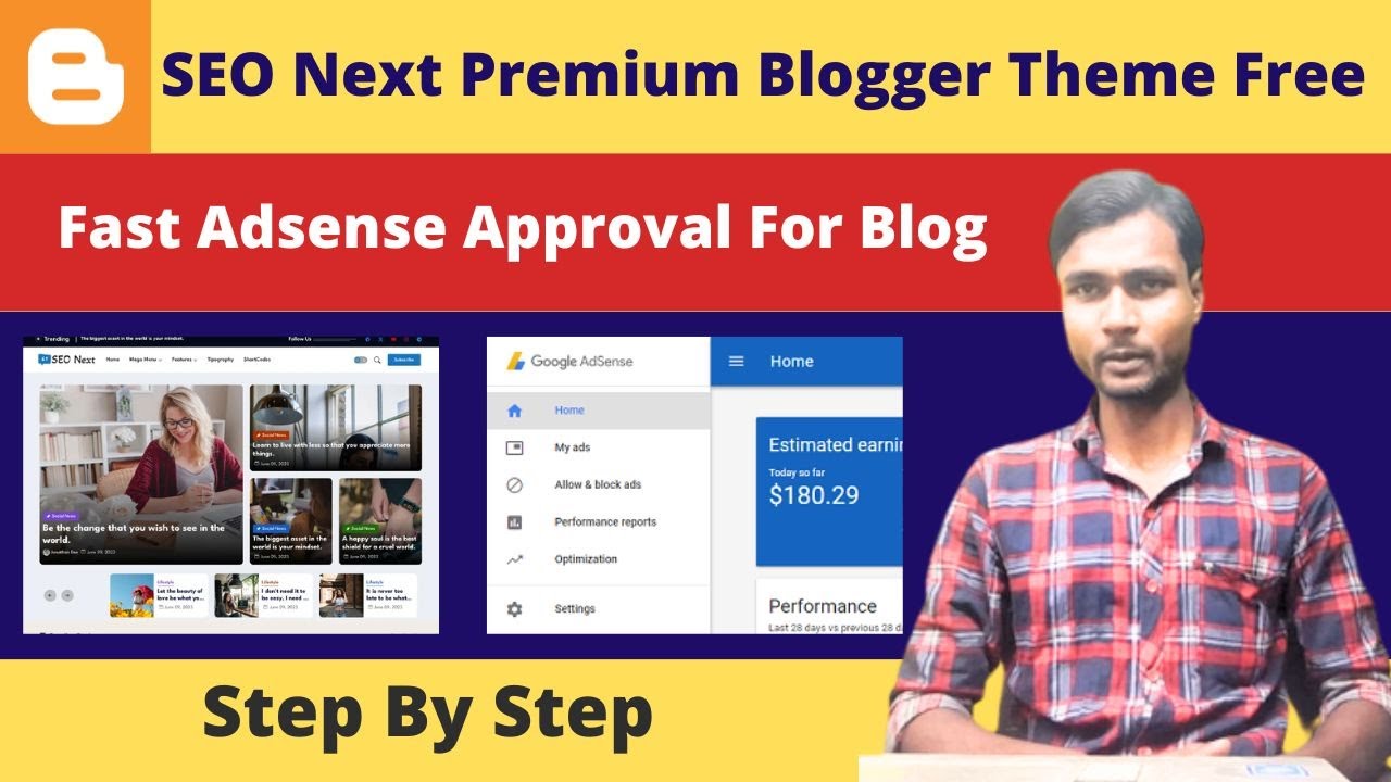 SEO Next Premium Blogger Theme Free Download | Fast Adsense Approval ...