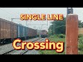 Single line crossing at muttarasanallur  south indian railways