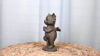 Ebros Small Baby Garden Dragon In Zero Gravity Yoga Balance Faux Stone Finish Statue
