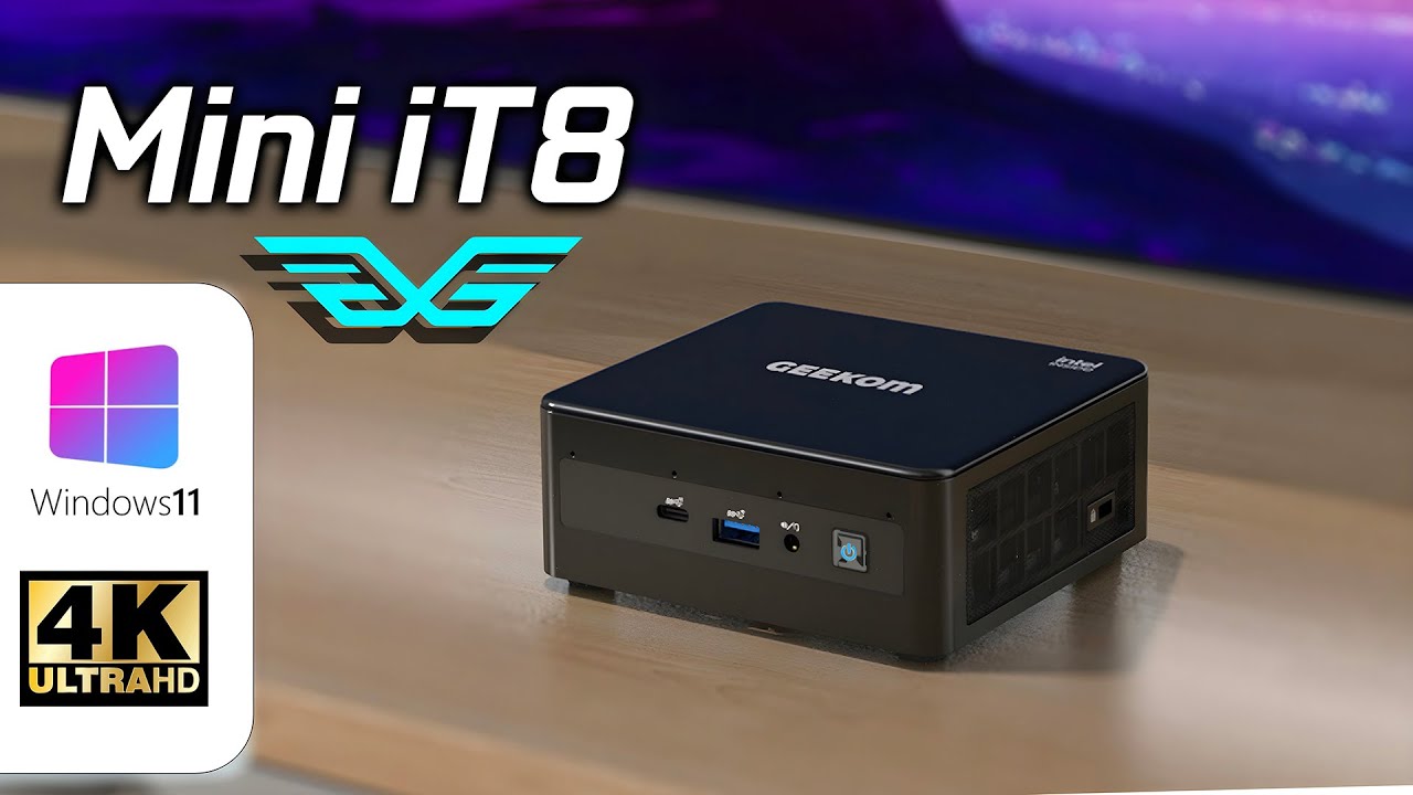 GEEKOM Mini IT8 Intel i5-8259U Windows 11 Pro RAM 8GB SSD 256GB Mini  Desktop Computers HDMI2.0 4K UHD/Dual WiFi/BT/USB 3.2