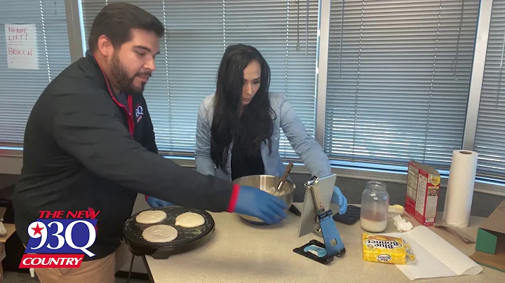 Erica Rico shows Producer Hoss how to make pancakes