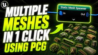 How to add multiples meshes in one-click using the Static Mesh Spawner - UNREAL ENGINE PCGs