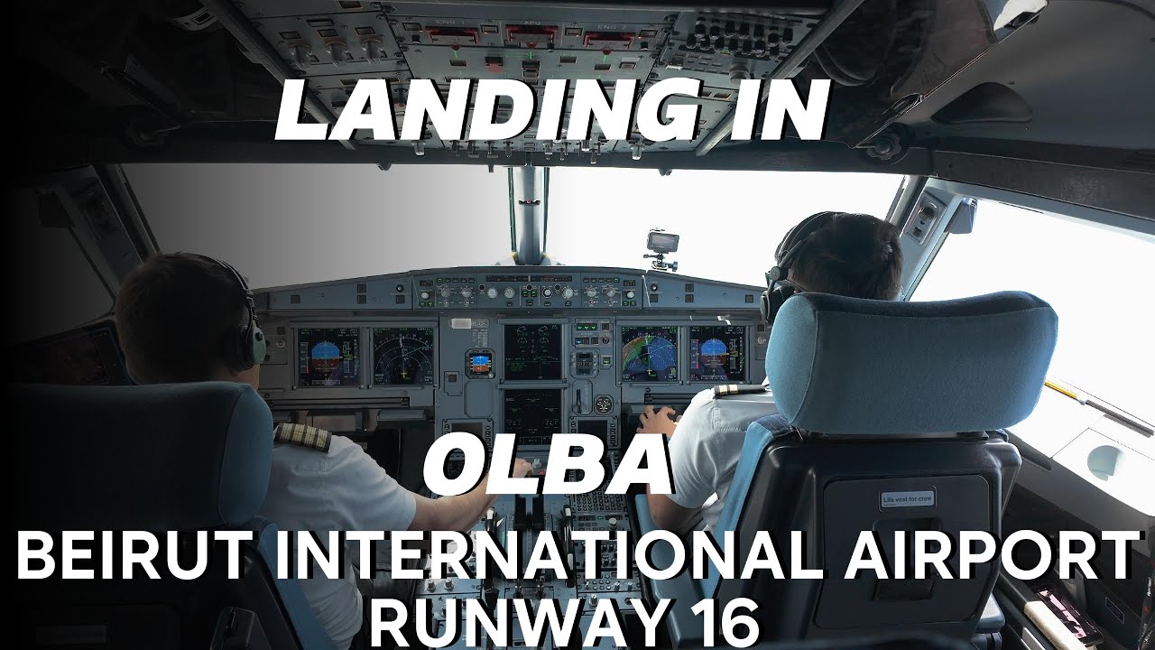 4K Landing in Beirut International Airport, Lebanon🇱🇧 | A320 Pilot's perspective with Live ATC