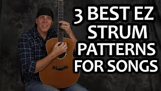 Video thumbnail of "3 Best easy strum patterns for songs - with practice exercises"