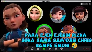 teasing Rizka who likes Chris and Sam until she gets emotional 🤣🤣🤣 // Ejen Ali dubbing