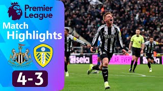 Newcastle Vs Leeds United 4-3 Highlights Premier League 202526 Harvey Barnes Goal 90 12