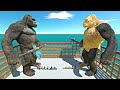 Honey war in cage  mutant primates  king kong vs honey itself  animal revolt battle simulator