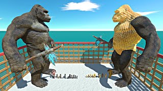 Honey War in Cage | Mutant Primates + King Kong vs Honey Itself  Animal Revolt Battle Simulator