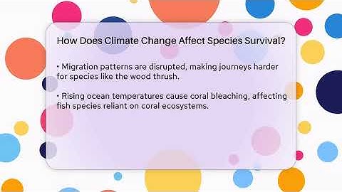 How Does Climate Change Affect Species Survival? - Ecosystem Essentials