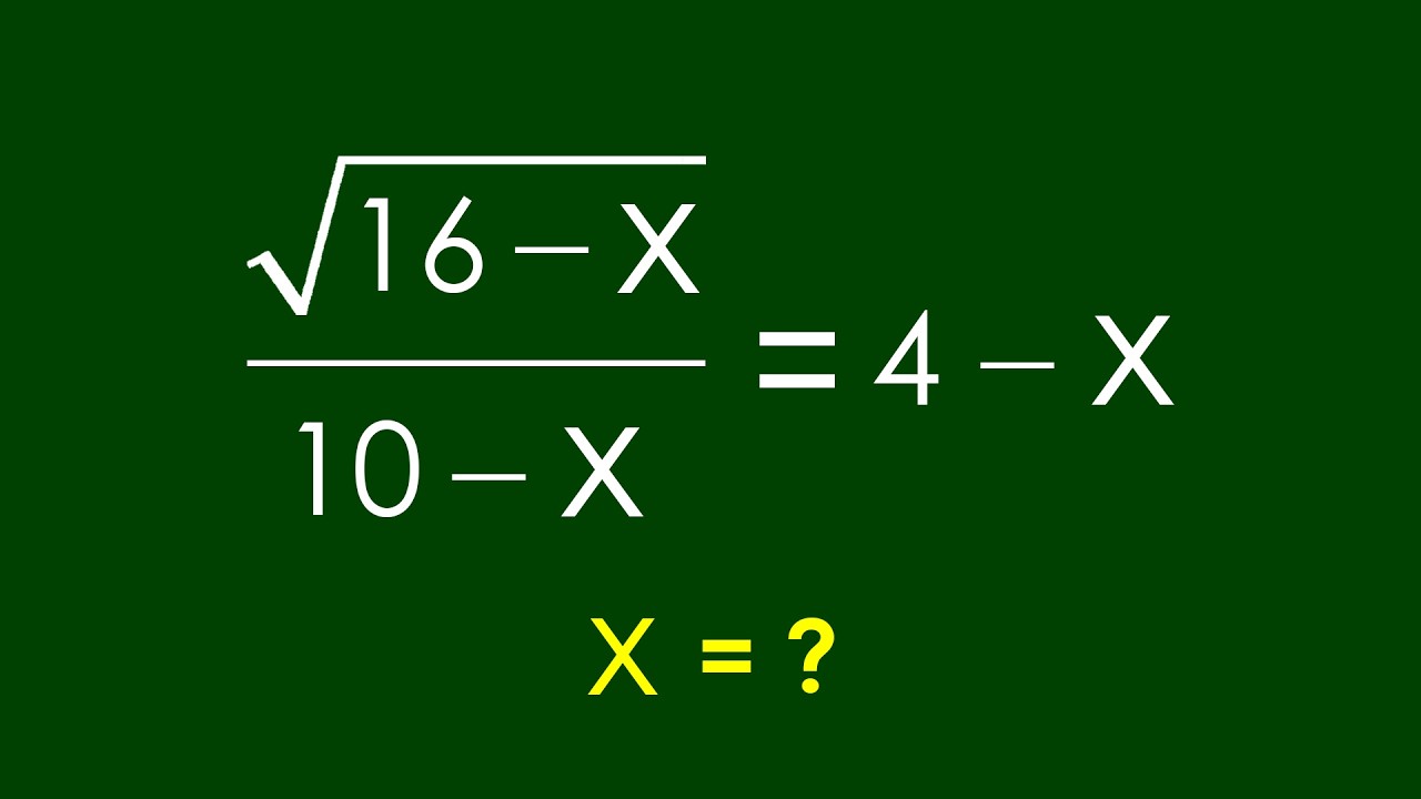 A Nice Algebra Problem | Math Olympiad x=?