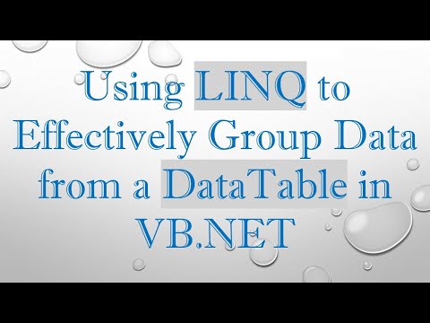 Using LINQ to Effectively Group Data from a DataTable in VB.NET