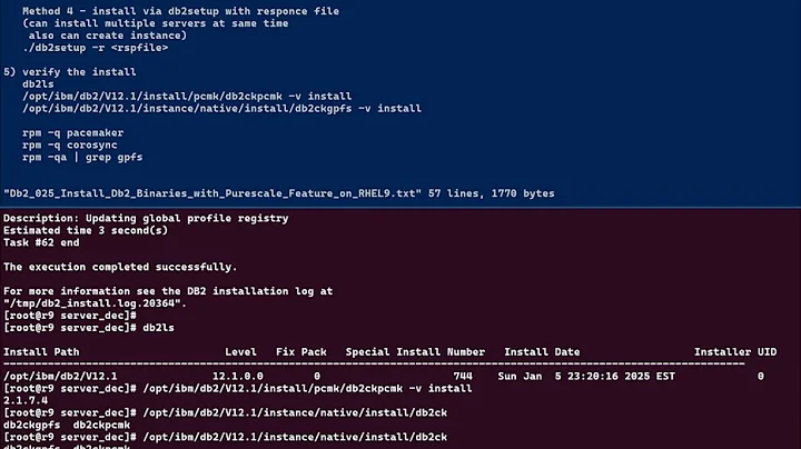 [Experimental] Install Db2 12.1 Community Edition with Purescale Feature on RHEL 9.5