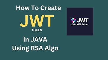 Create JWT token using RSA algo in JAVA