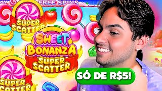 SÓ VALE RODADAS DE R$5 NO SWEET BONANZA SUPER SCATTER!