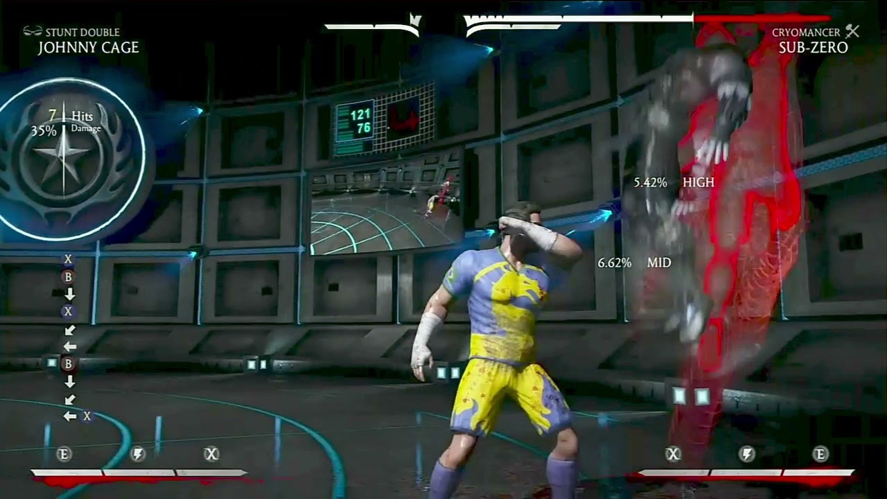 MKX | Stunt Double Johnny Cage 52% Meterless Combo + Chip