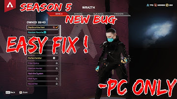 HOW TO FIX THE NEW BUG - Apex Legends Season 5 - PC only