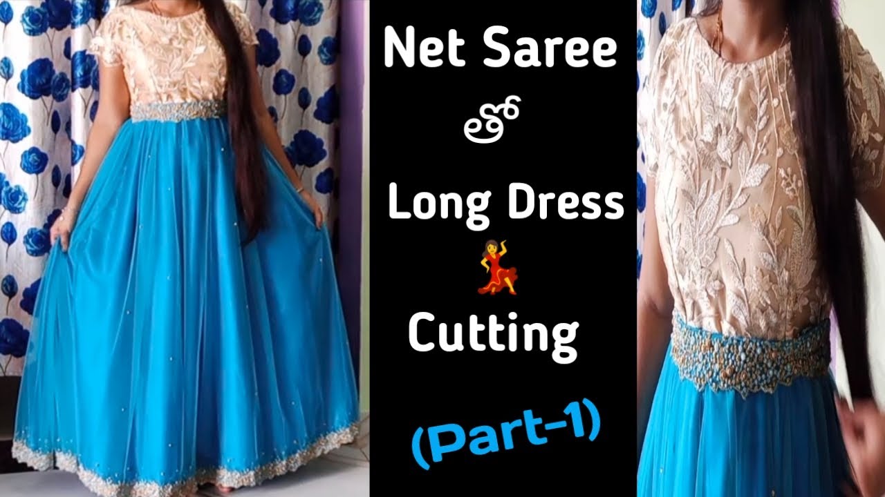 16 years girl double shade Kali long frock cutting and stitching in telugu  👗👗👗👗 - YouTube