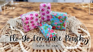 Learn to Sew| DIY Feminine Pouch, Period Pouch, Keychain Bag, Beginner Sewing Project, Zipper Pouch