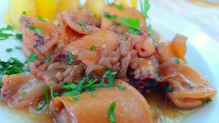 STEWED SQUID in Asturian Cider🦑 Easy and Delicious Traditional Recipe #recipes #recipe