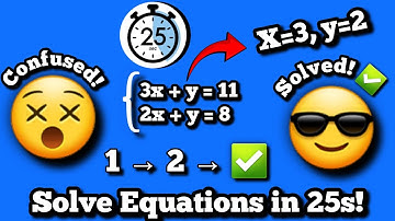 Solve Simultaneous Equations in Just 25 Seconds! (Elimination Method Made Easy)