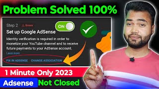 ? Step 2 error setup google adsense 2023 |Identity Verification is required in order to Your Adsense