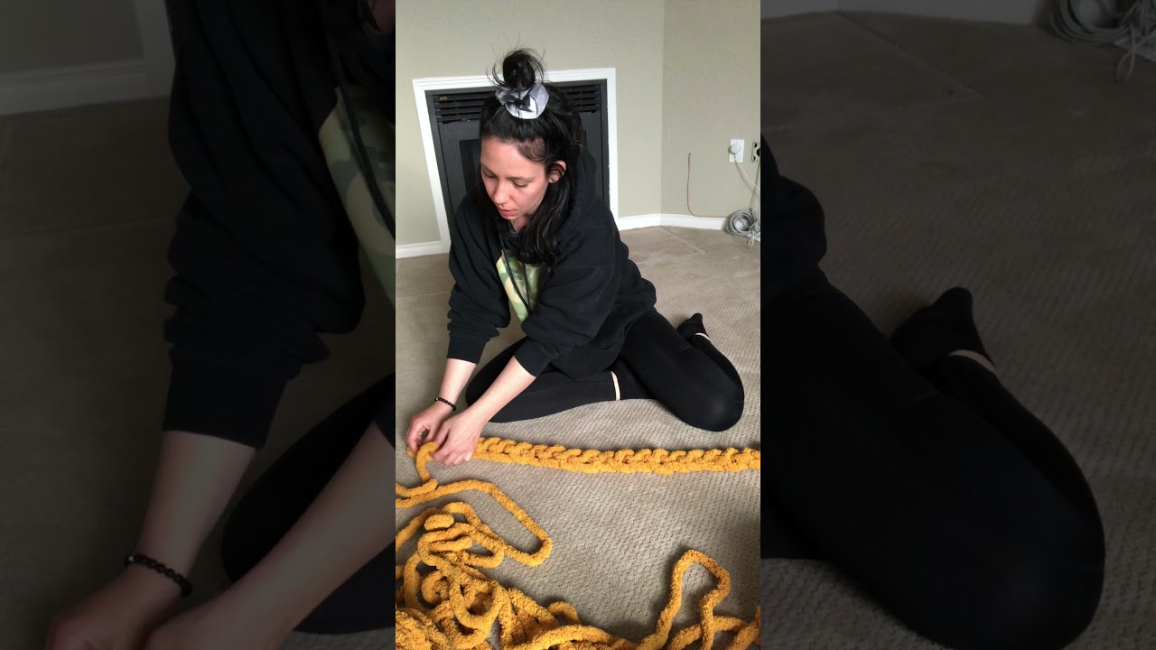 How to Hand Knit a chunky blanket no sewing required! YouTube