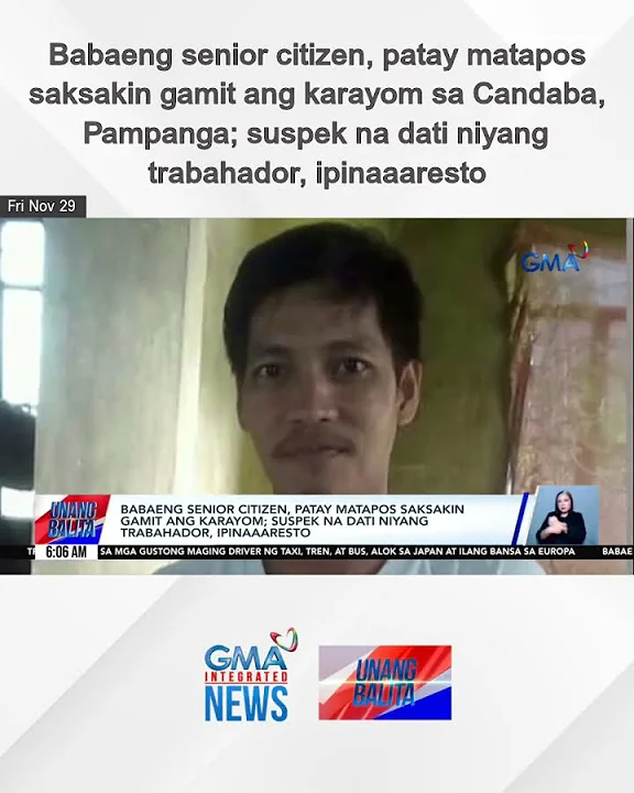 Babaeng senior citizen, patay matapos saksakin gamit ang karayom sa Candaba,... | Unang Balita