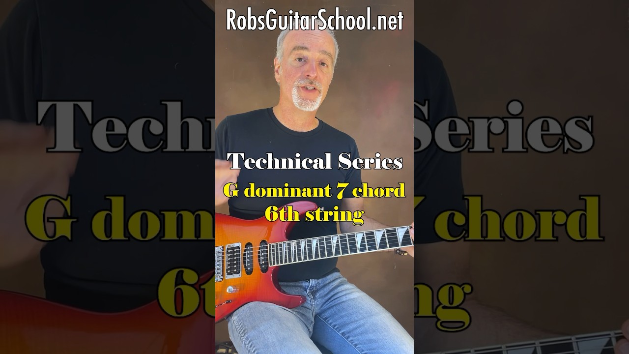 Jazz Chords - G dominant 7 chord - 6th string. #guitar #tutorial #jazzchords #guitarlesson