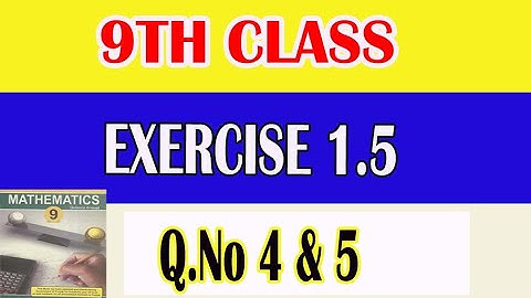 Class 9th Maths | Exercise 1.5 | Q.No 4 & 5 | How to find determinant & Multiplicative Inverse |