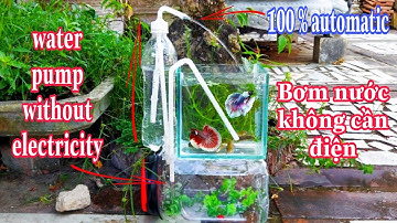 Bơm Nước Không Cần Điện | Làm Máy  Bơm Nước Không Dùng Điện Tự Động Cho Bể Cá