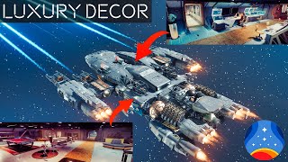 Ship Destroyer Build & Interior Customization - No Ladders - STARFIELD Cool Ship Designs & Tutorials
