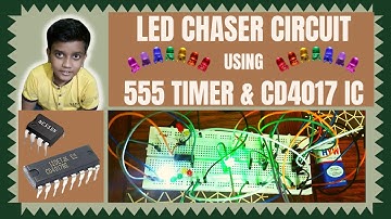LED Chaser Using 555 & CD4017 IC | Timer IC & Decade Counter | Astable Mode | Robotics | STEM